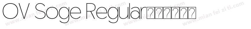 OV Soge Regular字体转换